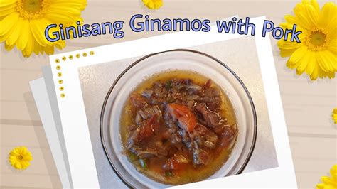 poot poot ginamos|Delicious ginisang ginamos from Tatoy's .